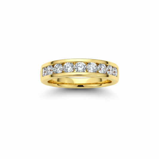Ladies Diamond Wedding Band 0.50CTW 14KT Yellow Gold 